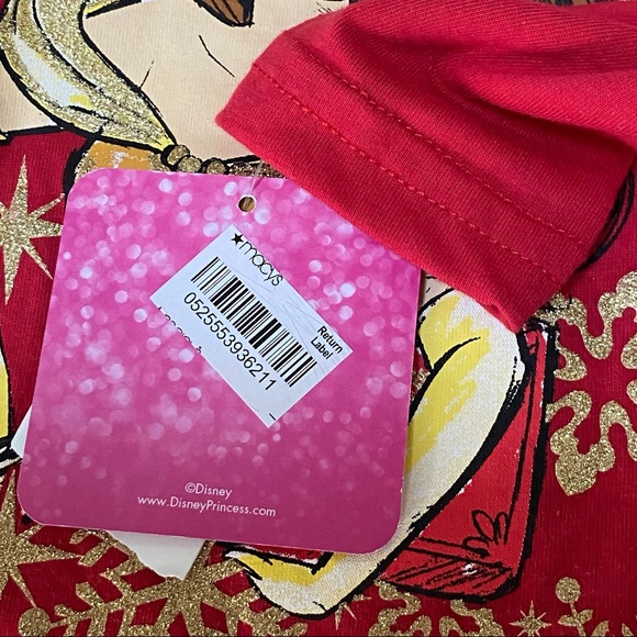 Disney Princess Snowflake Belle Holiday Long Sleeve Top - Picture 3 of 4